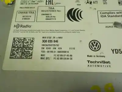 Автозапчастина б/у gps навігаційна система для volkswagen golf vii sportsvan 2.0 tdi посилання на oem iam 3q0035846  3q0035846