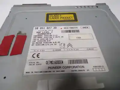 Second-hand car spare part audio system / radio cd for citroen c-zero el oem iam references 98031964zd  98051027zd
