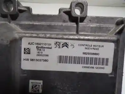 Автозапчастина б/у ебу контролер двигуна для citroen c3 aircross 1.2 12v vti посилання на oem iam 1640419480  9829598880