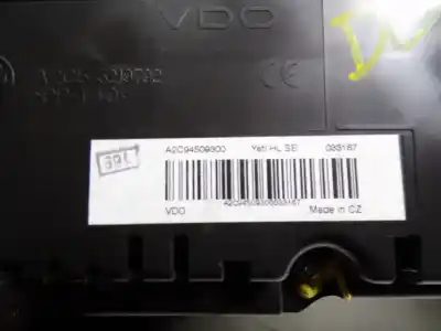Автозапчастина б/у панель інструментів для skoda yeti 1.2 tsi посилання на oem iam 5l0920840s1qb  5l0920840s