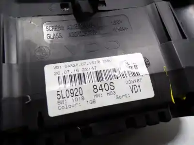 Автозапчастина б/у панель інструментів для skoda yeti 1.2 tsi посилання на oem iam 5l0920840s1qb  5l0920840s