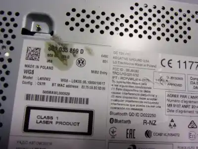 İkinci el araba yedek parçası ses sistemi / radyo cd için volkswagen polo v (6r1, 6c1) 1.2 tsi oem iam referansları 6c0035869d  6c0035869d