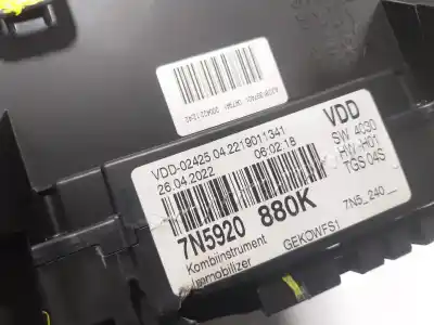 Автозапчасти б/у приборная доска за seat alhambra (711) 1.4 16v tsi ссылки oem iam 7n5920880k  