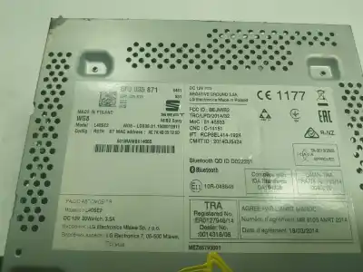 Second-hand car spare part audio system / radio cd for seat leon (5f1) 1.2 tsi oem iam references 5f00358712zz  5f0035871