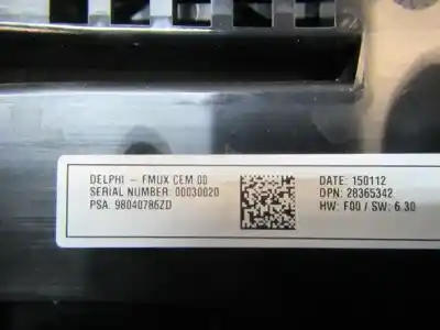 Peça sobressalente para automóvel em segunda mão comando de sofagem (chauffage / ar condicionado) por citroen c4 lim. white attraction referências oem iam 98040786zd  98040786zd