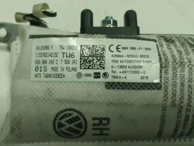 Pezzo di ricambio per auto di seconda mano airbag laterale anteriore destro per seat leon (5f1) 1.6 tdi riferimenti oem iam 5g0880242c  5g0880242c