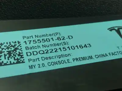 Peça sobressalente para automóvel em segunda mão apoio de braço consola central por tesla model y (5yjy) ev referências oem iam 158288600b  175550162d