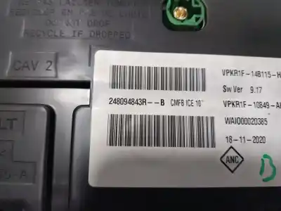 Pezzo di ricambio per auto di seconda mano pannello degli strumenti per renault megane iv berlina 5p 1.3 tce riferimenti oem iam 248099442r  248094843r