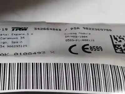 Автозапчасти б/у подушка безопасности передняя левая шторка безопасности за citroen c5 aircross (a_) 1.5 bluehdi 130 (acyhzj, acyhzr) ссылки oem iam 9822369780  9822369780