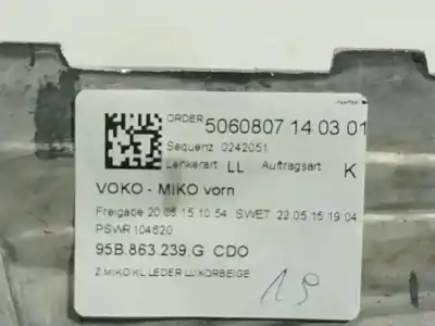 Автозапчастина б/у центральний подлокник для porsche macan (typ ) 3.0 v6 tdi cat посилання на oem iam 95b864207a7j0  95b863239