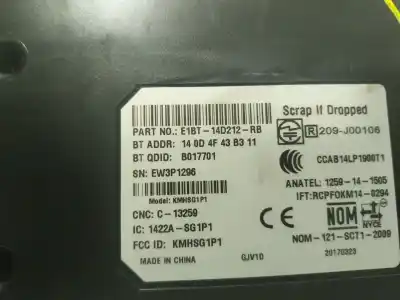Second-hand car spare part electronic module for ford ecosport 1.0 ecoboost cat oem iam references 2117965  e1bt14d212rb