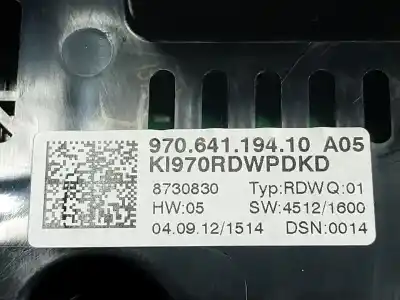 Автозапчастина б/у панель інструментів для porsche panamera 3.0 v6 tdi cat посилання на oem iam 97064119410a05  970641194