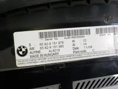Peça sobressalente para automóvel em segunda mão display gps / multimídia por bmw serie 3 touring (e91) 2.0 turbodiesel cat referências oem iam 65829193757  65829151979