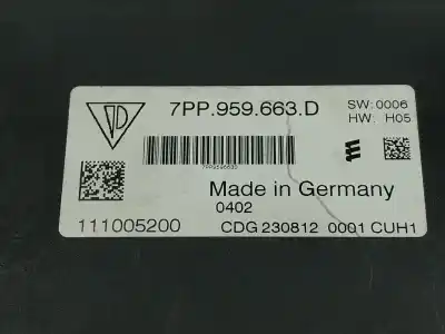 Second-hand car spare part electronic module for porsche panamera 3.0 v6 tdi cat oem iam references 7pp959663d  7pp959663