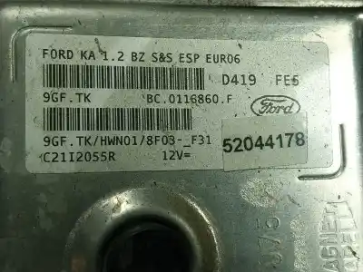 Second-hand car spare part ecu engine control for ford ka (ru8) 1.2 oem iam references 52044178  cs1i2055r