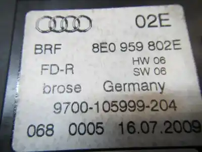 Автозапчастина б/у двигатель заднього правого скла для seat exeo st (3r5) (2009>) reference посилання на oem iam 8e0959802e 0130821766 8e0959802e