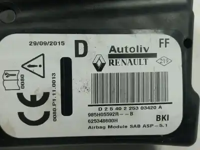 Автозапчастина б/у передня права бічна подушка безпеки для renault captur i (j5_, h5_) 0.9 tce 90 посилання на oem iam 985h07776r  985h05592r