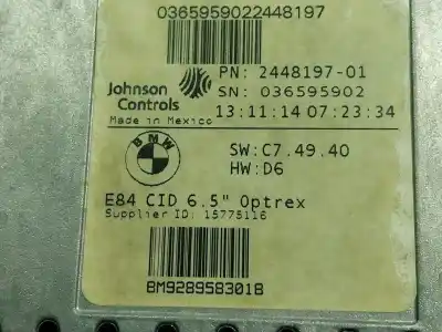 Second-hand car spare part multifunction display for bmw x1 (e84) 2.0 16v turbodiesel oem iam references 65509289583  0365959022448197