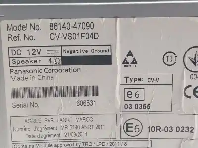 Автозапчастина б/у gps навігаційна система для toyota prius (_w3_) 1.8 hybrid (zvw3_) посилання на oem iam   8614047090