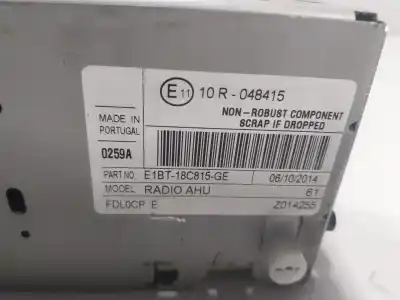 Second-hand car spare part audio system / radio cd for ford c-max ii (dxa/cb7, dxa/ceu) 1.0 ecoboost oem iam references 2342466  e1bt18c815ge