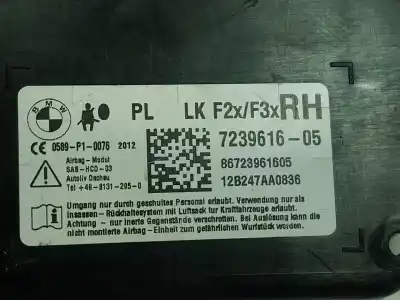 Автозапчастина б/у передня права бічна подушка безпеки для bmw 3 (f30, f80) 320 d посилання на oem iam 72127239616  723961605