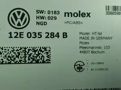 Автозапчастина б/у електронний модуль для seat mii (kf1) electric посилання на oem iam 12e035284b  12e035284
