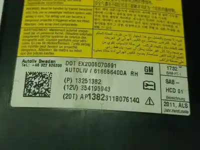 Автозапчасти б/у подушка безопасности передняя правая за opel astra j (p10) 1.7 cdti (68) ссылки oem iam 13437397  354195943