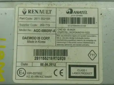Автозапчастина б/у аудіо система / радіо cd для dacia lodgy (js_) 1.5 dci посилання на oem iam 281157341r  281155216r