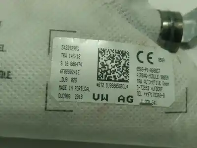 Автозапчастина б/у передня ліва бічна подушка безпеки для seat arona (kj7, kjp) 1.0 tsi посилання на oem iam 6f0880241e  6f0880241e