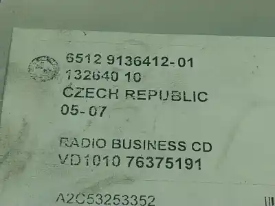 Автозапчастина б/у аудіо система / радіо cd для mini mini descapotable (r52) cooper посилання на oem iam 65129136412  9136412