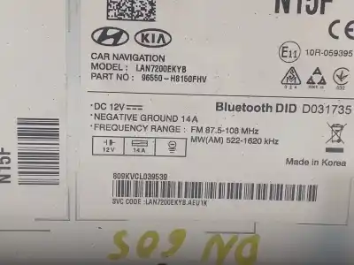 Second-hand car spare part gps navigation system for kia stonic (yb) 1.0 t-gdi oem iam references 96550h8150fhv  96550h815fhv