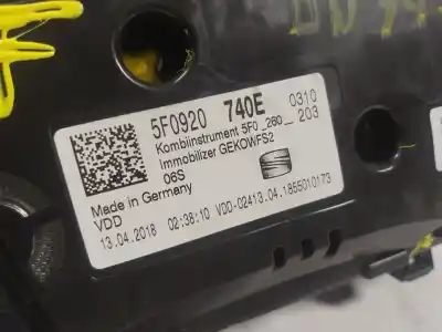 Автозапчасти б/у приборная доска за seat leon (5f1) 1.2 tsi ссылки oem iam 5f0920740e  5f0920740e