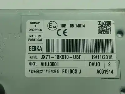 Автозапчастина б/у аудіо система / радіо cd для ford focus iv (hn) 1.5 ecoboost посилання на oem iam 2628177  jx7118k810ubf