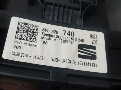 Автозапчастина б/у панель інструментів для seat arona (kj7, kjp) 1.0 tsi посилання на oem iam 6f0920740  6f0920740