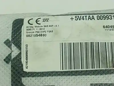 Автозапчасти б/у передняя левая боковая подушка безопасности за peugeot 208 ii (ub_, up_, uw_, uj_) e-208 ссылки oem iam 9821954880  9821954880