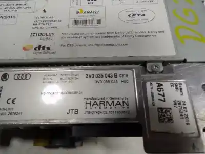 Second-hand car spare part audio system / radio cd for skoda octavia combi (5e5) l&k oem iam references 3v0035043b  3v0035043b