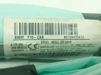 Автозапчасти б/у передняя правая подушка безопасности за bmw x5 (f15, f85) xdrive 25 d ссылки oem iam 72127284754  8175935