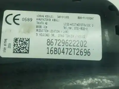 Автозапчастина б/у передня права бічна подушка безпеки для bmw x5 (f15, f85) xdrive 25 d посилання на oem iam 72127467208  86729622202