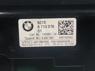 Автозапчастина б/у панель інструментів для bmw 2 active tourer (f45) 225 xe plug-in-hybrid посилання на oem iam 62105a3b670  871307601