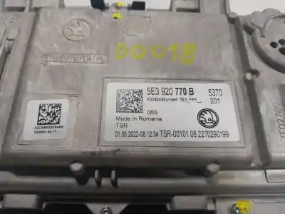 İkinci el araba yedek parçası enstrüman paneli için skoda octavia iv combi (nx5) 2.0 tdi oem iam referansları 5e3920770b  5e3920770b