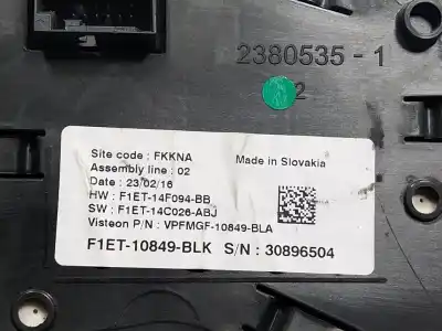 Pezzo di ricambio per auto di seconda mano pannello degli strumenti per ford c-max ii (dxa/cb7, dxa/ceu) 1.5 tdci riferimenti oem iam 2303630  f1et10849blk