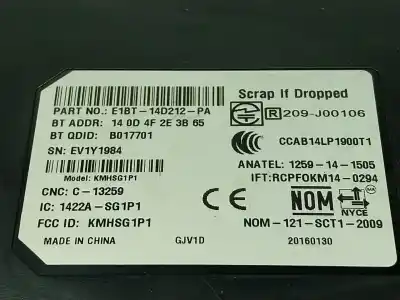 Pezzo di ricambio per auto di seconda mano modulo elettronico per ford c-max ii (dxa/cb7, dxa/ceu) 1.5 tdci riferimenti oem iam 2117959  e1bt14d212pa