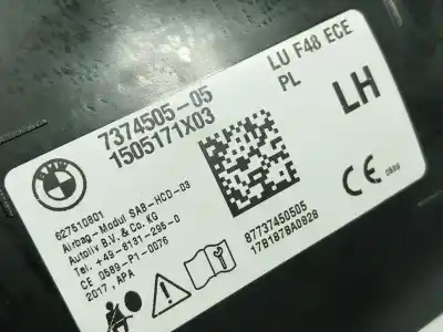 Автозапчасти б/у передняя левая боковая подушка безопасности за bmw x1 (f48) sdrive 18 d ссылки oem iam 72127374505  737450505