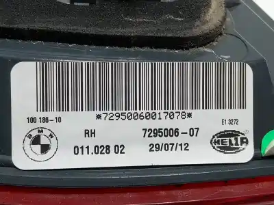 Pezzo di ricambio per auto di seconda mano luce di coda interna destra per bmw x6 (e71, e72) m 50 d riferimenti oem iam 63217295006  729500607