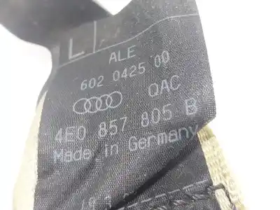 Автозапчастина б/у задній лівий ремін безпеки для audi a8 (4e2) 4.2 quattro посилання на oem iam 4e0857805bqac  4e0857805b