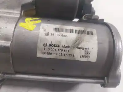 Peça sobressalente para automóvel em segunda mão motor de arranque por opel corsa e (x15) 1.4 (08, 68) referências oem iam 25194650  25194650