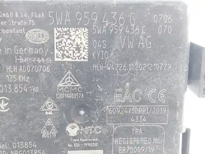 Pezzo di ricambio per auto di seconda mano modulo elettronico per volkswagen id.3 (e11) pro riferimenti oem iam 5wa959436ab  5wa959436g