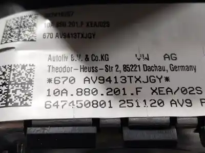 Second-hand car spare part front left air bag for volkswagen id.3 (e11) pro oem iam references 10a880201f  10a880201f