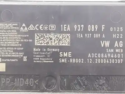 Second-hand car spare part electronic module for volkswagen id.3 (e11) pro oem iam references 1ea937089s  1ea937089f