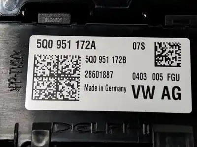 Second-hand car spare part interior light for volkswagen id.3 (e11) pro oem iam references 5h0959561bg  5q0951172a